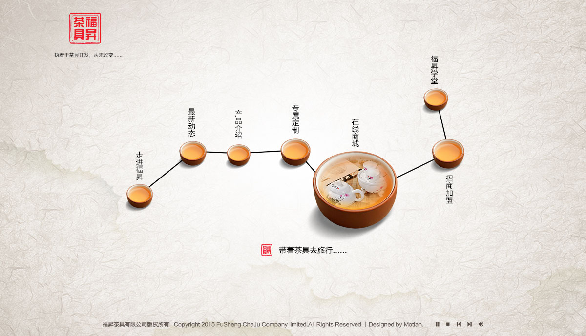 福昇茶具网站引导页设计