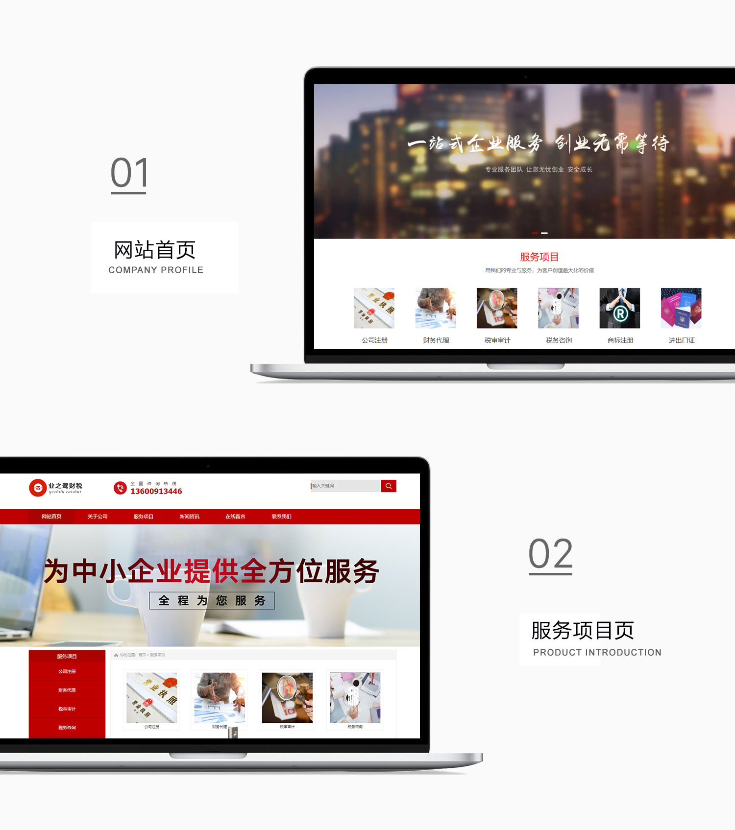 厦门业之鹭财务网站建设效果图