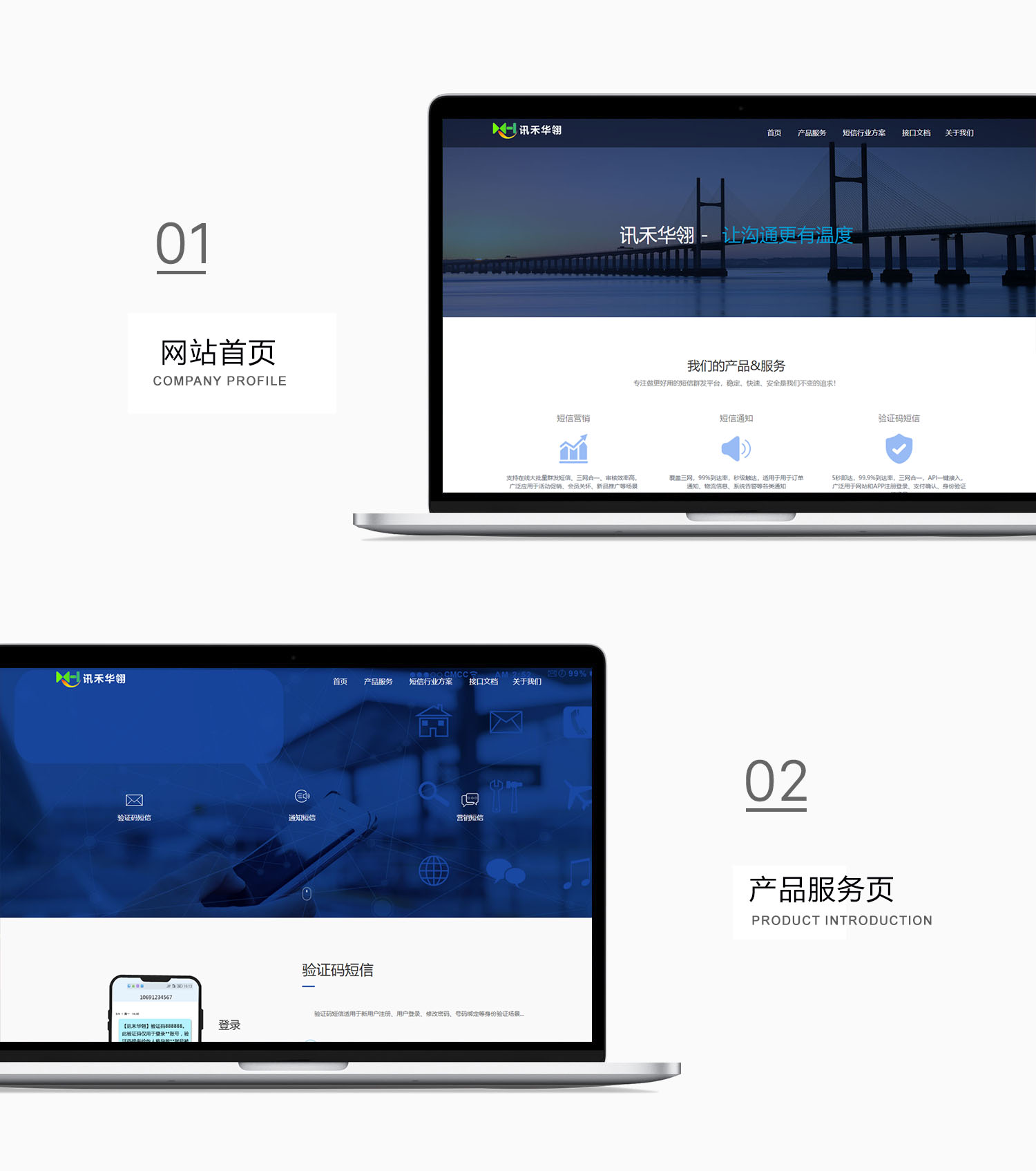 福建讯禾华翎公司网站建设效果图